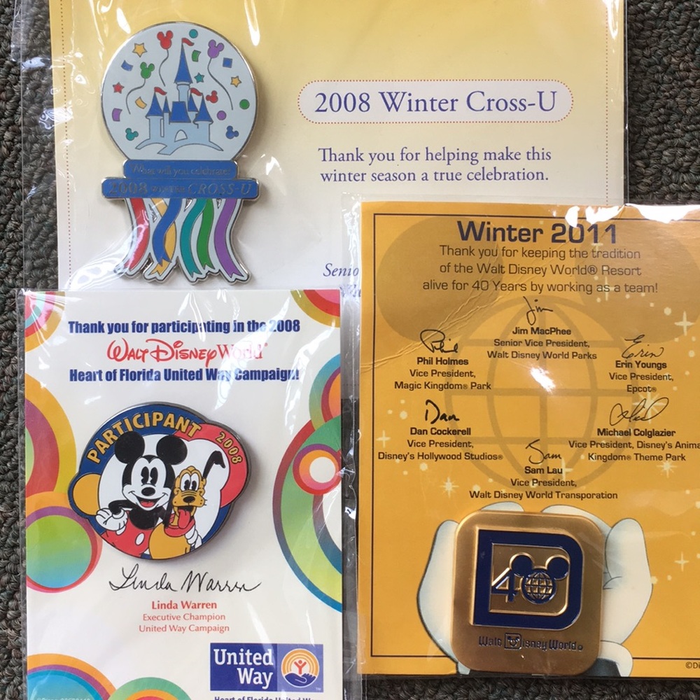 Set of three (3) Cast Exclusive Disney Pins